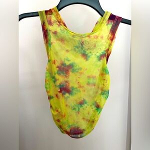 Mesh Tie-Dye Sleeveless Top